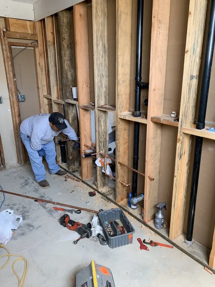 Commercial rough-in plumbing for Gas Line Repair in Voluntown